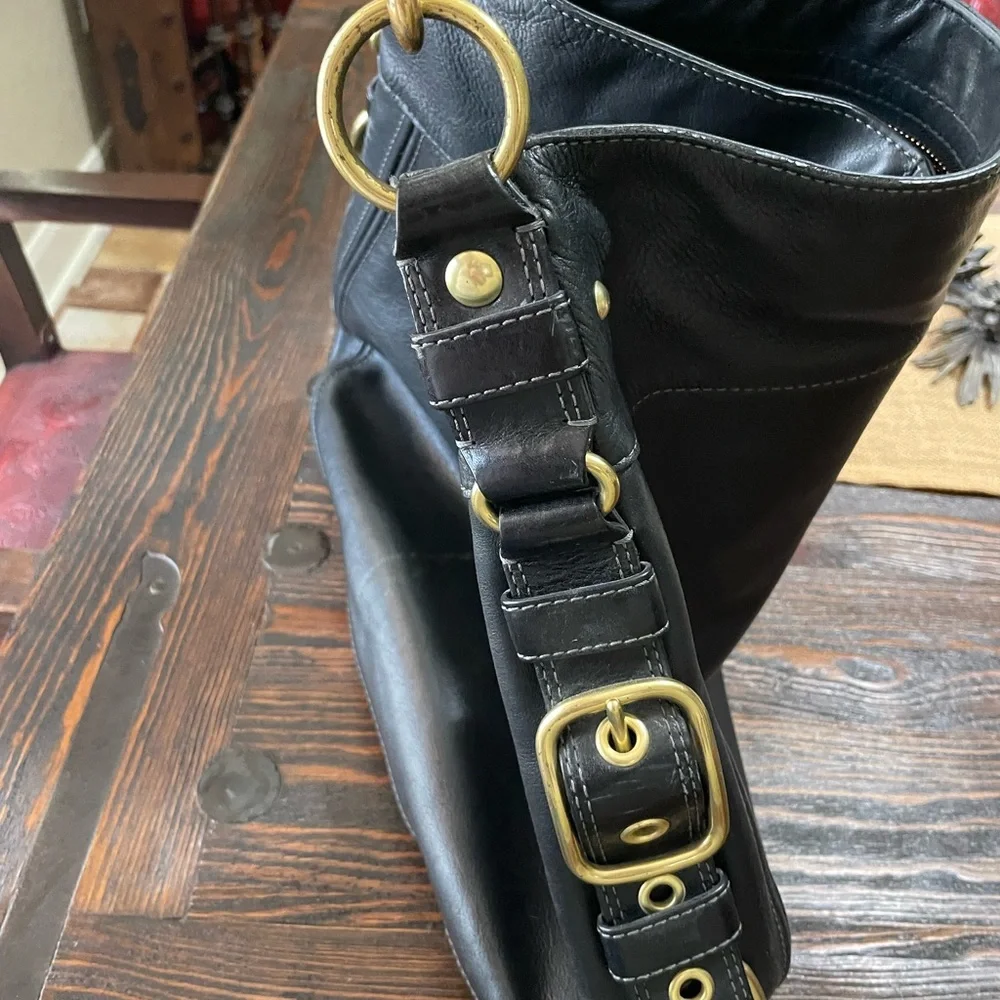 Coach Black Leather Hobo Bag - Picture 5 of 8
